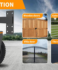 8 Inch Heavy Duty Gate Wheel With Solid Rubber Tire And Shock Absorbing Springs, examples on various gate types