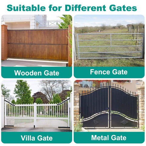 Heavy duty gate wheel anti sag support with 6 inch spring loaded gate caster, dual mount design for various gate types.