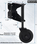 Heavy Duty Gate Wheel And Casters For Outdoor Wooden And Fence Gates Spring Loaded For Shock Absorption 360 Degree Swivel