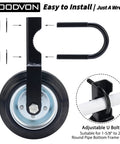 Heavy Duty Gate Wheel Caster Kit For Chain Link Fence Swing, 6 Inch Wheel, includes U-bolt for 1-5/8 to 2 inch frame fitting.