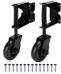 Heavy Duty Gate Wheel And Casters For Outdoor Wooden And Fence Gates Spring Loaded For Shock Absorption 360 Degree Swivel Set