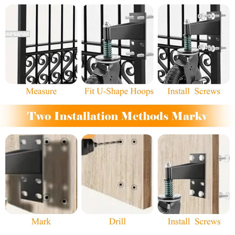 Heavy Duty Gate Wheel 6 Inch For Metal Tube Gates And Wooden Doors With 360 Degree Rotation Spring Loaded Caster installation guide