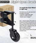 Heavy Duty Gate Wheel And Casters For Outdoor Wooden And Fence Gates Spring Loaded For Shock Absorption 360 Degree Swivel