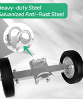 8 Inch Heavy Duty Gate Wheel With Hard Rubber Tread And Adjustable Steel U Bolts For Chain Link Fence And Metal Tube Gates