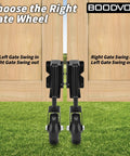 Heavy Duty Gate Wheel And Casters For Outdoor Wooden And Fence Gates Spring Loaded For Shock Absorption 360 Degree Swivel