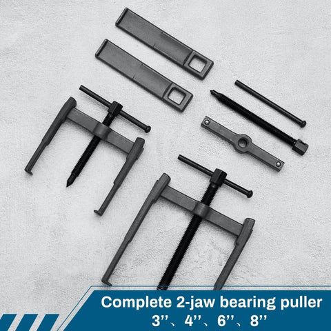 Heavy Duty 4 Piece 2 Jaw Gear Puller Set Built To Last Carbon Steel Adjustable Removal Tool for pulleys and bearings