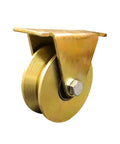 Pulley, Pulley Wheel, 4pc Heavy Duty Rigid Wheels, Sheave Directional Track Roller, Double Bearing, Gold, for Industrial Machines