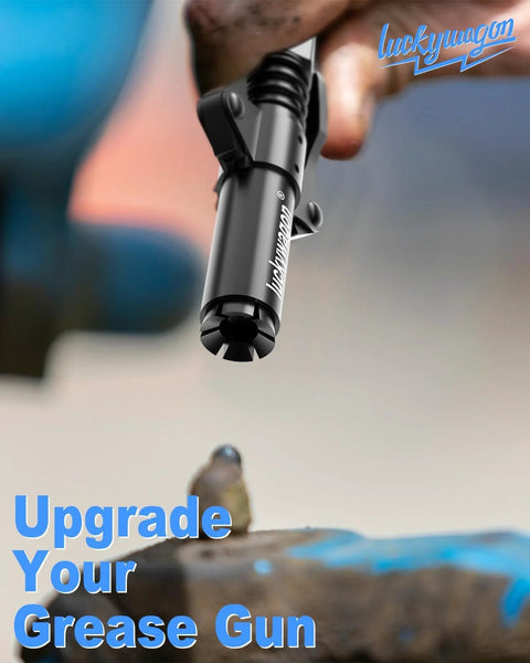Heavy Duty Grease Gun Coupler With Leakproof Quick Lock Release in use on machinery