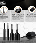 Heavy Duty 5/8 Inch Ground Rod Driver Bit For All SDS Plus Rotary Hammer Drills BGTEC 40Cr steel with thick walls displayed.