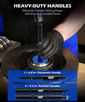 Heavy Duty Bearing Race And Seal Driver Kit 15 Piece With 2 11 16 Inch To 4 1 8 Inch Adapters Knurled And Pneumatic Handles