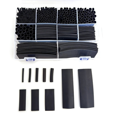 Heavy Duty Heat Shrink Tubing Kit With Ten Sizes And Five Hundred Five Pieces For Wiring And Marine Projects neatly organized