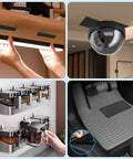 Heavy Duty Hook And Loop Fastener Strips With Adhesive, 12 Sets, 4x2 Inch Nylon Fasteners used for lighting, camera, containers, and floor mat