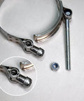 TBolt Hose Clamp Heavy Duty Adjustable Clip For 3 Inch Hose ID Stainless Steel Bolt Band Floating Bridge Nylon Insert Locknut