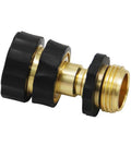 Heavy Duty Aluminum Garden Hose Quick Connect Set Featuring Four Male And Four Female Connectors With O Ring Washers For Leak Proof Attachments Easy Clip On Adapters And Connector Kit For Fast Reliable Hose Setups close-up of male connector