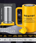 Heavy Duty 20 Ton Hydraulic Jack With 4 Inch Stroke Porta Power Ram For Lifting And Auto Retract Long Reach Lift Cylinder