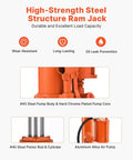 High-strength steel Heavy Duty 8 Ton Hydraulic Long Ram Jack For Engine Hoists With Air Pump And Clevis Base Cylinder VEVOR