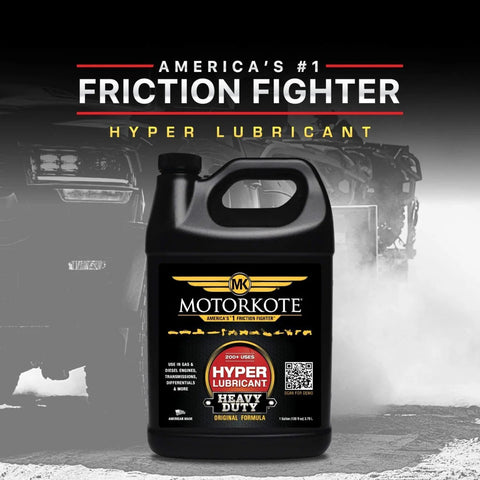 Heavy Duty Hyper Lubricant For Gas And Diesel Engines, 1-Gallon bottle, boosts horsepower, reduces friction, extends engine life.
