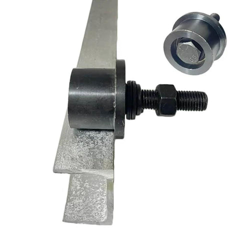 4 Pcs Heavy Duty I Beam Trolley Rollers with Double Bearing Wheels Adjustable Design for Straight or Curved I Beams