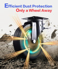 ✝️ Rigid 8 inch caster wheels set of 4 heavy duty industrial swivel locking casters 3200 lbs load capacity in motion on dirt
