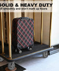 Luggage cart with 8 x 2 Inch Heavy Duty Industrial Caster Wheels with 1/2 Inch Bore Axle in a hotel lobby