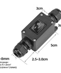 Heavy Duty Waterproof Inline Rocker Switch Box For 12V To 24V DC, 10A Lighted On Off Toggle, Outdoor Automotive Controller
