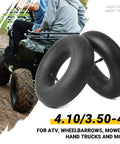 4.10/3.50-4 Heavy Duty Inner Tubes 2 Pack with TR-87 Bent Valve Stem for mowers and hand trucks