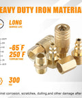 32 Piece Quick Connect Air Fittings And Coupler Kit, One Quarter Inch Body Size And Three Eighths Inch NPT Thread in brass material