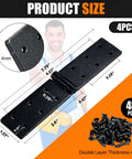 Four Piece Heavy Duty Gate Hinges Set With 270 Degree Adjustable Butt Folding Design Iron Bifold Door Hardware dimensions