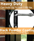 2 Pack Steel J Bolt Hinges With Plate Heavy Duty Welded Hinges for Doors Gates and Driveway Gates, black hinge installation