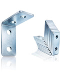 Heavy-duty L angle bracket for 1-5/8 inch strut channel delivers secure 90 degree connections with 3/16 inch thick galvanized steel, set of 10