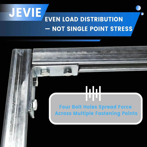 Heavy-duty L angle bracket for 1-5/8 inch strut channel delivers secure 90 degree connections with 3/16 inch thick galvanized steel