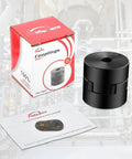 Heavy Duty L095 3 Piece L-Jaw Coupling Set With Buna N Rubber Spider next to branded box and instruction manual