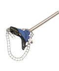 Heavy Duty Lab Clamp With Vinyl Coated Chain And Stainless Steel Rod 8 Inch Jaw and 19 Inch Overall Length Zinc Die Cast Build