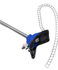 Heavy Duty Lab Clamp With Vinyl Coated Chain And Stainless Steel Rod 8 Inch Jaw And 19 Inch Overall Length, zinc die cast build.