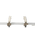 Heavy Duty Lateral Opening Door Hinge Set for cabinets and gates, metal construction, rust-resistant, top view