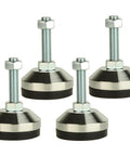 Heavy Duty Leg Levelers For Workbench Machine Or Cabinet 2.36 Inch Base Diameter With Anti Skid Pads Adjustable Feet Levelers M12 Thread