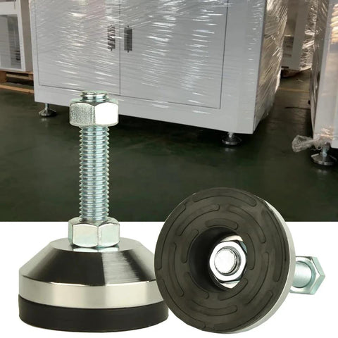 Heavy Duty Leg Levelers For Workbench Machine Or Cabinet 2.36 Inch Base Diameter With Anti Skid Pads Adjustable Feet Levelers