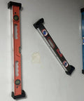 Heavy Duty Level Holder And Bracket Storage Rack 4 Pack Universal Wall Mount For Rulers And Tools installed on a wall