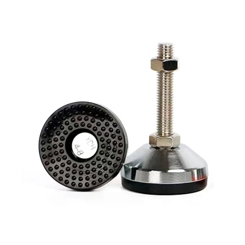 Built Tough Heavy Duty Leveler Leg For Cabinets And Workbenches With 2.36 Inch Diameter Base, M12 Thread, Adjustable Height, Black Steel