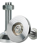 Beefy Heavy Duty Leveler Leg Set With 3.15 Dia Base And M24 Thread 6600 Lb Capacity For Workbenches Machines And Cabinets Two Pack