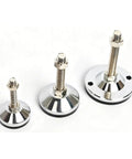 Built Tough Heavy Duty Leveler Leg For Cabinets And Workbenches With 2.36 Inch Diameter Base, M12 Thread, Adjustable Height, 4 Pack