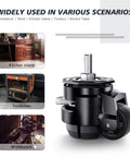 Leveling Casters Set Of 4 For Workbenches, Heavy Duty Stem Caster Wheels With T Nuts shown in various use scenarios.