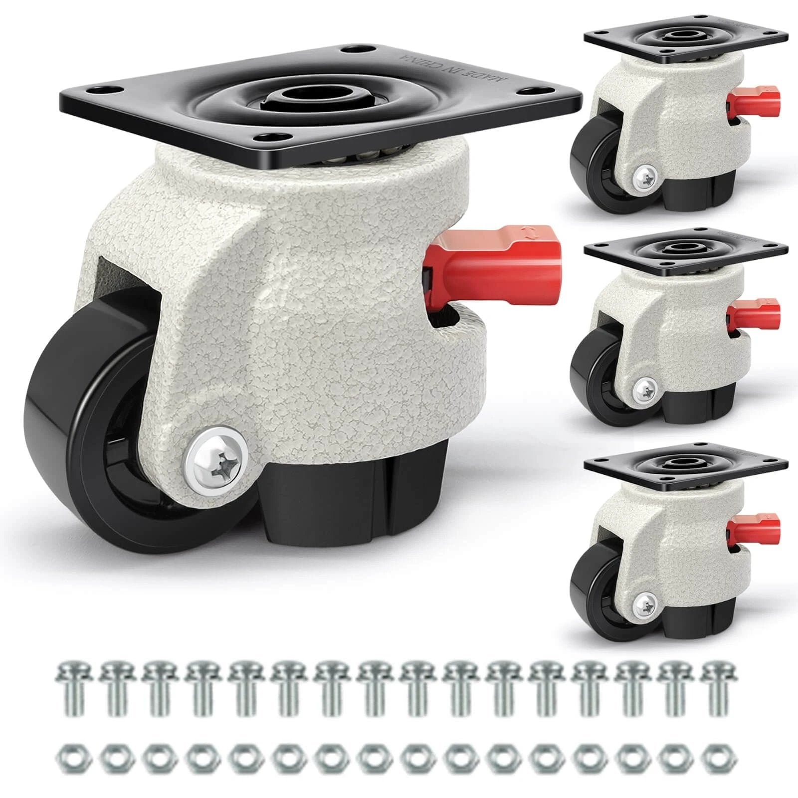 Heavy Duty Leveling Casters 360° Swivel & Adjustable
