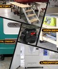Heavy Duty 4 Piece Machine Leveling Casters With Nylon Wheels And Rubber Feet Retractable Workbench Caster Set High Load Capacity Up To 550 Lbs Per Caster Total 2200 Lbs For Mobile Equipment And Heavy Benches shown on various equipment including factory, workbench, and laboratory setups.