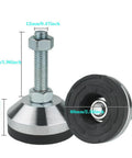 Beefy Heavy Duty Leveling Feet For Machines And Workbenches With 2.36 Inch Base And M12 Thread WUEIBUZUDAO 1300 Lb Capacity