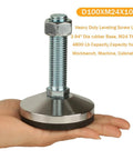 Beefy Heavy Duty Leveling Feet For Workbenches Machines And Cabinets With M24 Thread Adjustable Leg in hand showing details