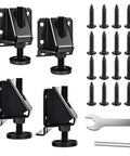 Heavy Duty Leveling Feet 4 Pack Adjustable Furniture Levelers With 1320 Lb Capacity 2 Inch Height Adjustment No Flip Installation Hex Nut Design For Flawless Leveling And Rock Solid Stability with screws and wrench