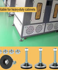 Heavy Duty Leveling Feet Set For Machines And Workbenches With Non Slip 3.14 Inch Base, M16 Thread, installed under cabinets