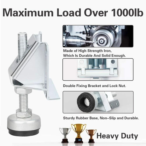Heavy Duty Leveling Feet For Furniture And Equipment Adjustable Leg Levelers With 4000 Lbs Load Capacity durable steel foot