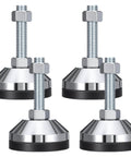 Heavy duty adjustable leveling feet with 2.36 inch base and M12 thread support up to 1300 lb, stabilizing machines, workbenches, and cabinets